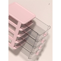 Caja de Almacenamiento de Plástico Pequeña y Bonita, Organizador de Cajones para Cocina, Hogar, Maquillaje, Multifuncional, Simple/Doble