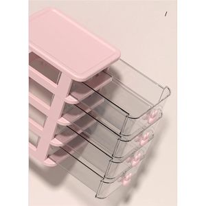 Caja de Almacenamiento de Plástico Pequeña y Bonita, Organizador de Escritorio y Cajones con Cajas y Contenedores de Almacenamiento para el Hogar, para Organización de Maquillaje - Product Image 3