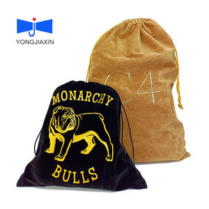 Parfums de haute qualité grande taille personnalisée Logo cordon poussière bougie chaussure cadeau velours emballage sac pochette pour vêtements - Product Image 5