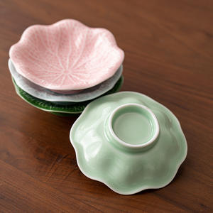 Haut <span class=keywords><strong>pied</strong></span> en céramique Mini thé fruits Dim Sum Snack & bonbons affichage gâteau plateau écologique assiette <span class=keywords><strong>plat</strong></span> pour les occasions de fête - Product Image 3