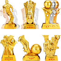 Trophée de football Ballon d'Or et Buttin d'Or en résine synthétique, figurine décorative, accessoire pour fan, prix gratuit