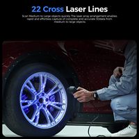 Scanner 3D Creality Raptor Pro de qualité métrologique, précision de 0,02 mm, 22+7 lasers bleus, projets d'ingénierie automobile
