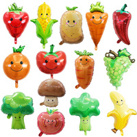 Fruits légumes aluminium Film ballons scène fête décoration fournitures modélisation fruits légumes feuille ballon