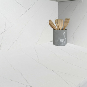 2025 calacatta Trắng Nhân Tạo Đá Thạch Anh slab lớn Vanity Tops Countertop cho tường sàn bảng Top ứng dụng - Product Image 5