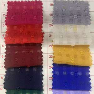 Tela Jacquard de 100% T con alambre de plata y celosía catiónica para mujer, ropa femenina de almacén de tela, Huo Shu Yin Hua 100D - Product Image 3