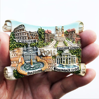Aimant de réfrigérateur personnalisé en polyrésine 3D, aimant de réfrigérateur en résine personnalisé représentant un pays ou une ville, souvenir touristique