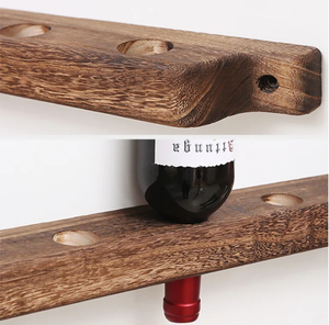 Estante de vino de madera montado en la pared rústica 24 Bottle Vertical <span class=keywords><strong>Wine</strong></span> <span class=keywords><strong>Rack</strong></span> Holder - Product Image 6