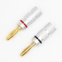 High-End HIFI Kupfer Vergoldeter Bananenstecker Lautsprecherkabel-Verbinder Schraubanschluss-Adapter Bananenstecker 4mm