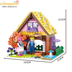397pcs <strong>Mermaid</strong> Fairy Coral Square <strong>Blocks</strong> Plastic Toys for Kids and Adults Wholesale Fairy Play with Family - Product Image 3