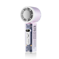 Ventilateur portable à affichage numérique, vitesse variable automatique, compresse froide, rechargeable par USB, mini ventilateur de refroidissement portable