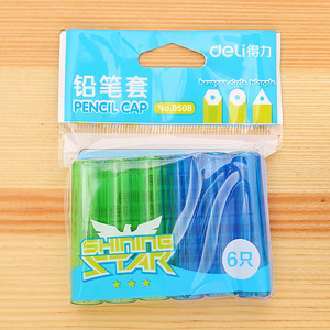 Deli Pencil Cap No.0508 6 Pieces Plastic Pencil Extender For School Office Use - Product Image 3