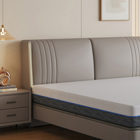 Healthtech Cadre de lit réglable Cadre de lit double queen size Lit et matelas réglables en deux parties