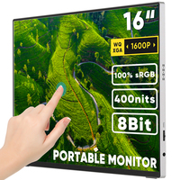 Nouvel écran portable incurvé ultra-fin de 16 pouces 16:10 2.5K IPS tactile avec haut-parleur intégré, compatible ODM/OEM
