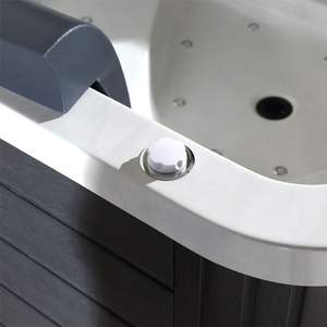 Bains à remous en bois et jacuzzis Baignoire de jardin carrée extérieure Air extérieur 5 personnes Baignoire en bois acrylique avec chauffage - Product Image 3