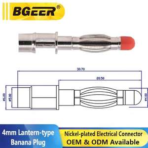 Connettore a Banana da 4mm con Guaina in Rame Puro Nichelato, Terminale Metallico per Cablaggio, Accessorio per Prese - Product Image 5