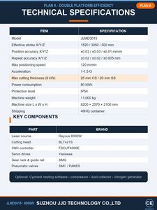 6000W Fiber <b>Laser</b> <b>Cutting</b> <b>Machine</b> 3015 Double Platform Exchange CNC Sheet <b>Metal</b> Cutter 25mm Carbon Steel Stainless Steel - Product Image 6
