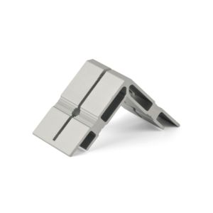 Moderna Staffa Angolare Girevole 8x6 in Alluminio Pressofuso Grigio Chiaro Resistente all'Acqua per Ringhiere Esterne - Product Image 1