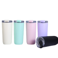 Mug de voyage isotherme en acier inoxydable de haute qualité pour cadeau, 600 ml, double paroi, anti-fuite, sans BPA, avec couvercle