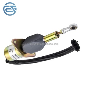 Válvula solenoide de apagado de motor para excavadora 24V 3930234, válvula de corte de combustible diésel para motor 6CT8.3 6D114 PC300-7 PC350-7 PC200-7 - Product Image 4