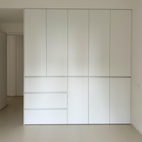 Armoires en bois gris shaker, meubles sur mesure, dressing en bois massif, dernières conceptions d'armoires pour couples pour la chambre à coucher