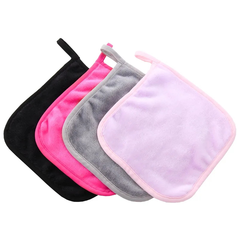 Plain Dyed Pattern and Microfiber Fabric Material makeup remover cloth Small face towel