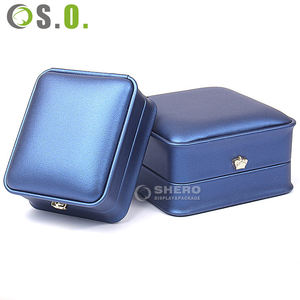 Cajas de Piel Sintética de Primera Calidad Personalizadas en Azul, Blanco y Rosa para Collares, Pulseras, Anillos, Pendientes, Joyería - Product Image 1