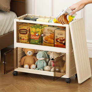 Tủ quần áo nhựa hai cánh màu kem và màu trắng dành cho trẻ em - Product Image 5