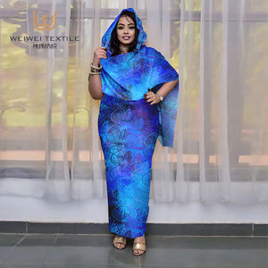 Toub Soudanais Long d'Été <span class=keywords><strong>en</strong></span> Voile de Polyester Doux de Haute Qualité pour Femmes Ethniques Imprimé Numérique - Product Image 3