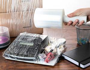 Extra thick 80 gauge stretch <b>wrap</b> with strong self-adhesion and tear resistance. Comes with convenient handle for easy use - Product Image 6