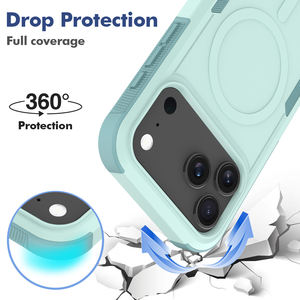 Coque de protection magnétique robuste anti-chute et antichoc pour <span class=keywords><strong>iPhone</strong></span> 17 16 15 14 13 12 <span class=keywords><strong>11</strong></span> <span class=keywords><strong>Pro</strong></span> Max 7 8 Plus - Product Image 2