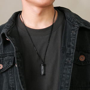 Acier inoxydable Sablier Urnes Cendres Pendentif Bijoux Sandglass Souvenir Tenir Mémoire Collier Cylindre Collier Pour Hommes Femmes Pet - Product Image 4