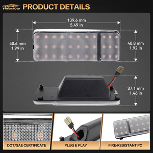 ไฟส่อง<span class=keywords><strong>ประตู</strong></span> LED สีม่วงชมพูฟ้า 2 ชิ้น สำหรับ<span class=keywords><strong>รถ</strong></span>ยนต์ฟอร์ด F152 F250 F350 Bronco รุ่น Interior Excursion หลอดไฟ LED ส่อง<span class=keywords><strong>ประตู</strong></span> - Product Image 3