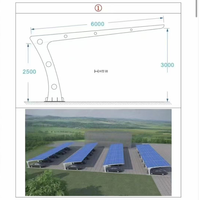 Support de montage de panneaux solaires tout-en-un personnalisable pour parking