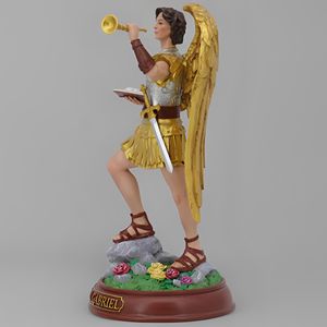 Estatuas Religiosas Católicas al por Mayor de Fábrica, Estatua de Resina Cristiana de Color, San Gabriel <span class=keywords><strong>Evangelista</strong></span> - Product Image 3