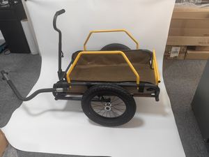 Remorque et chariot de vélo 2 en 1, remorque de vélo avec rotation à 360° ° Roue pivotante détachable à dégagement rapide avec pneu large 16"*3" - Product Image 6