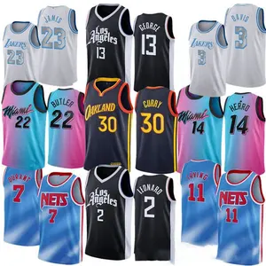 Großhandel basketball uniformen jersey nba-Amazon USA Custom Basketball 30 Teams Stick hemd Westen Uniformen Kleidung tragen Trikot