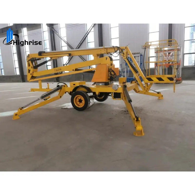 CE ISO chinese cheap price diesel 6-16m boom lift/diesel battery boom lift aerial lift platform/hydraulic boom lift mobile 8M