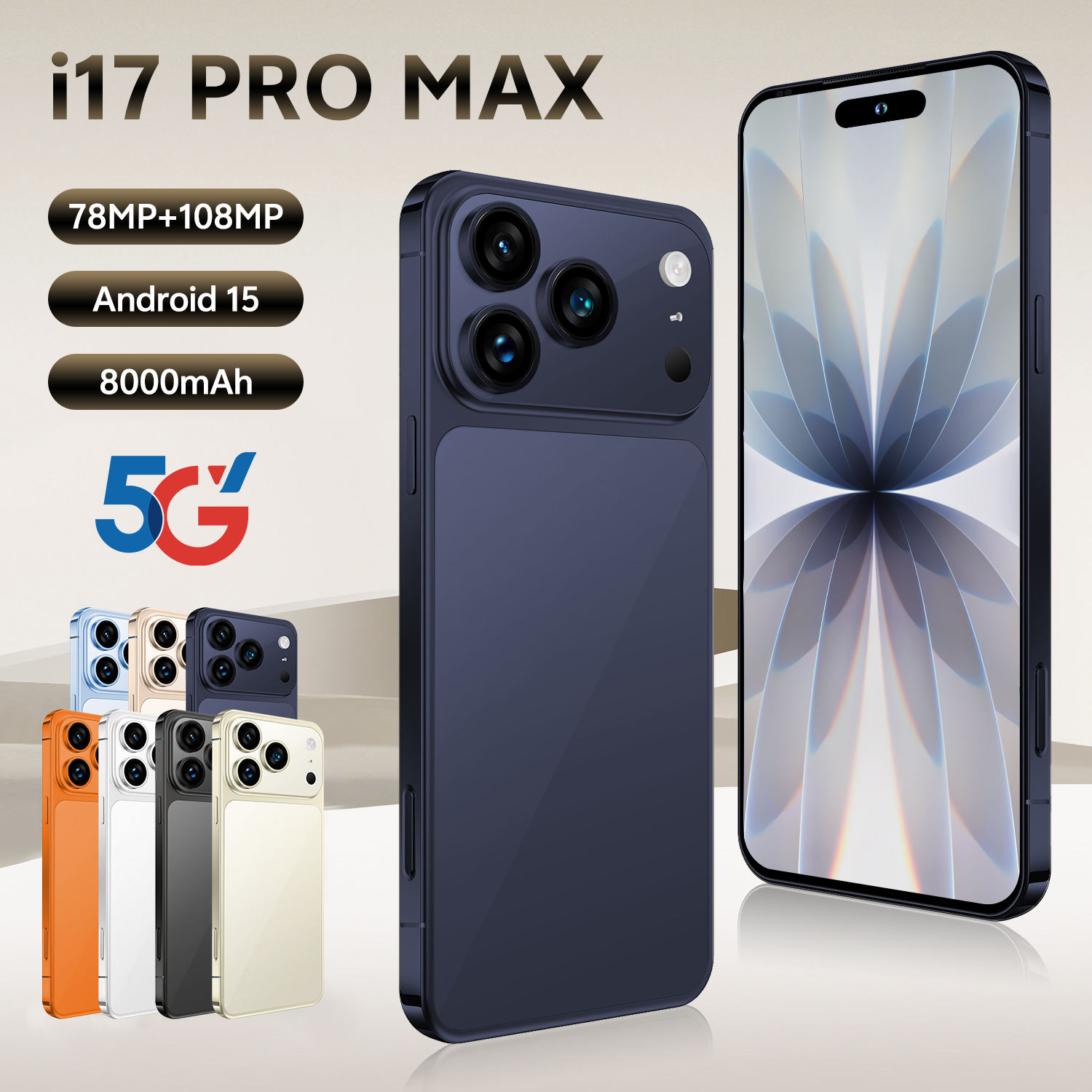 I17 Pro Max Octa Core CDMA Dual Sim Global Version Smartphone