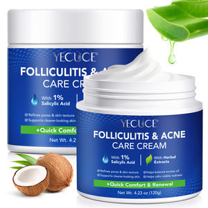 Crème YECUCE pour l'élimination de l'acné du cuir chevelu et de la folliculite, à base d'extraits végétaux et d'acide salicylique, pour le soin des follicules pileux et des boutons rouges incarnés - Product Image 1