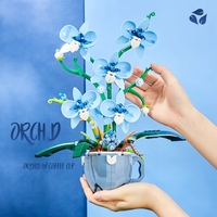 Dk3004-05 Toyar Safe Abs Set Bunga Elegan Perakitan DIY Dekorasi Warna-warni Untuk Rumah Kantor Hadiah Ulang Tahun Mainan Blok Bangunan