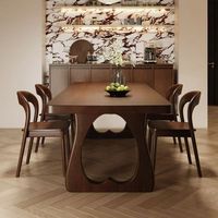 Ensemble table et chaises de salle à manger, style nordique moderne, rectangulaire, en bois massif, écologique, durable, pour la maison, la cuisine et le bureau à domicile