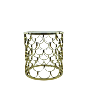 Đồ nội thất phòng khách hiện đại Vòng tròn dây thép Bàn cà phê thủy tinh - Product Image 4