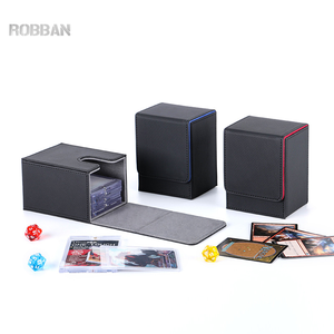 140 Double Sleeve Card Holder Pu Card Case Organizer Yugioh Deck Box With Guidebook Commander Tarot Deck Box