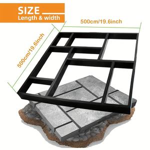 Walk Path Maker Moldes de hormigón reutilizados Pathmate Molding Stepping Stone Paver Walk Way Path Pavimentación Jardín <span class=keywords><strong>Patio</strong></span> Molde - Product Image 4