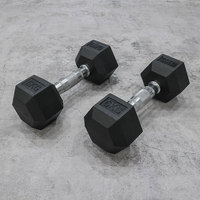 Vente directe d'usine Smartfit - Haltères hexagonaux en caoutchouc pour la salle de sport et la remise en forme - Ensemble d'haltères hexagonaux de 5 à 125 lb