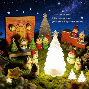 Decoraciones Navideñas Creativas Hechas a Mano y Pintadas a Mano, Regalos de Puente, Caja de Regalo con Trineo, Gato Japonés, Escena en Miniatura para Fotografía DIY - Product Image 2