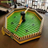 Machine à sauter interactive multi-joueurs avec obstacles, château gonflable pour parc gonflable