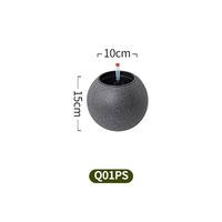 Pot Bunga Bulat PP Self-watering, Finishing Cat Semprot, 10x15cm Mini Planter Meja Dekorasi Rumah Gaya Nordic