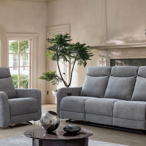 Canapé de cinéma électrique de luxe pour la maison, fonction inclinable, avec ports USB, ensemble de fauteuils inclinables pour salon et hôtel - Product Image 2