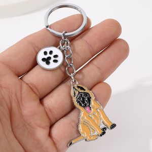 Nouveau porte-clés en métal Baggido motif dessin animé, cadeau, pendentif Boston Terrier, petit loup, bijou pour clés - Product Image 4